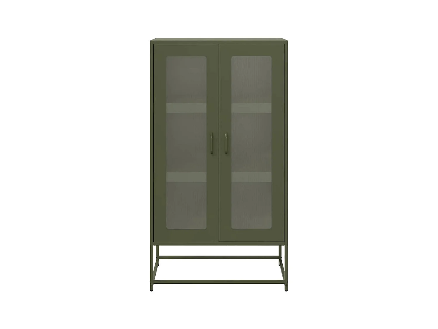 Buffet haut vert olive 68x39x123 cm acier