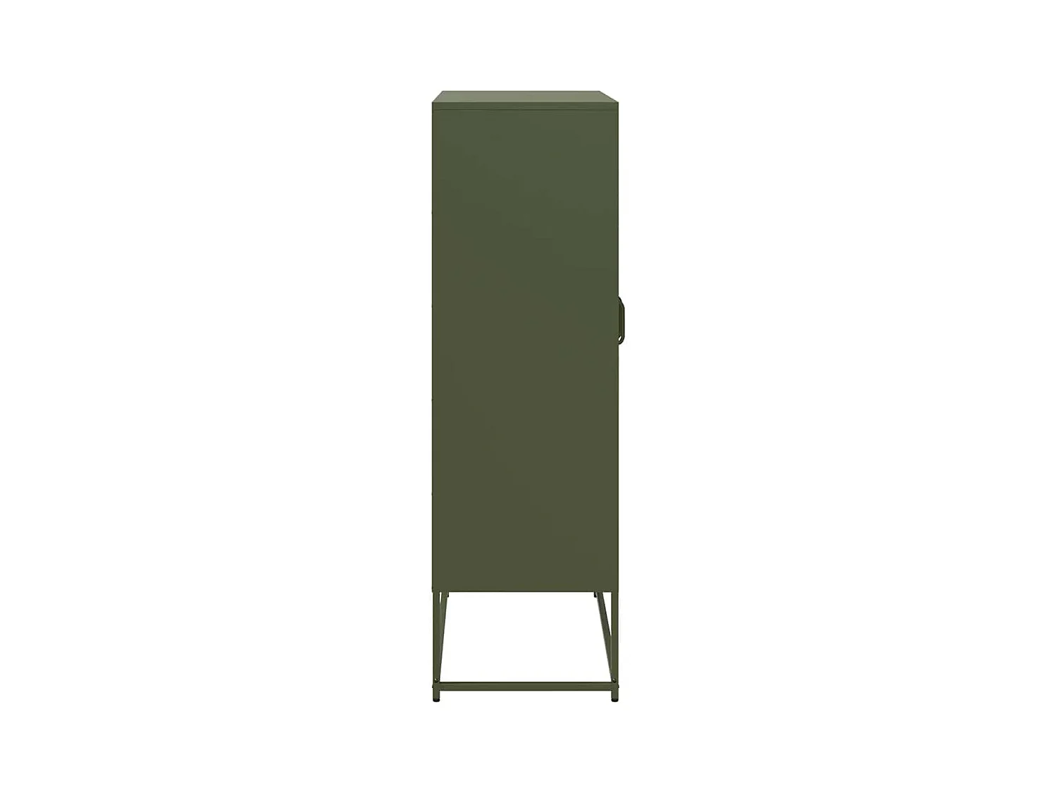 Buffet haut vert olive 68x39x123 cm acier