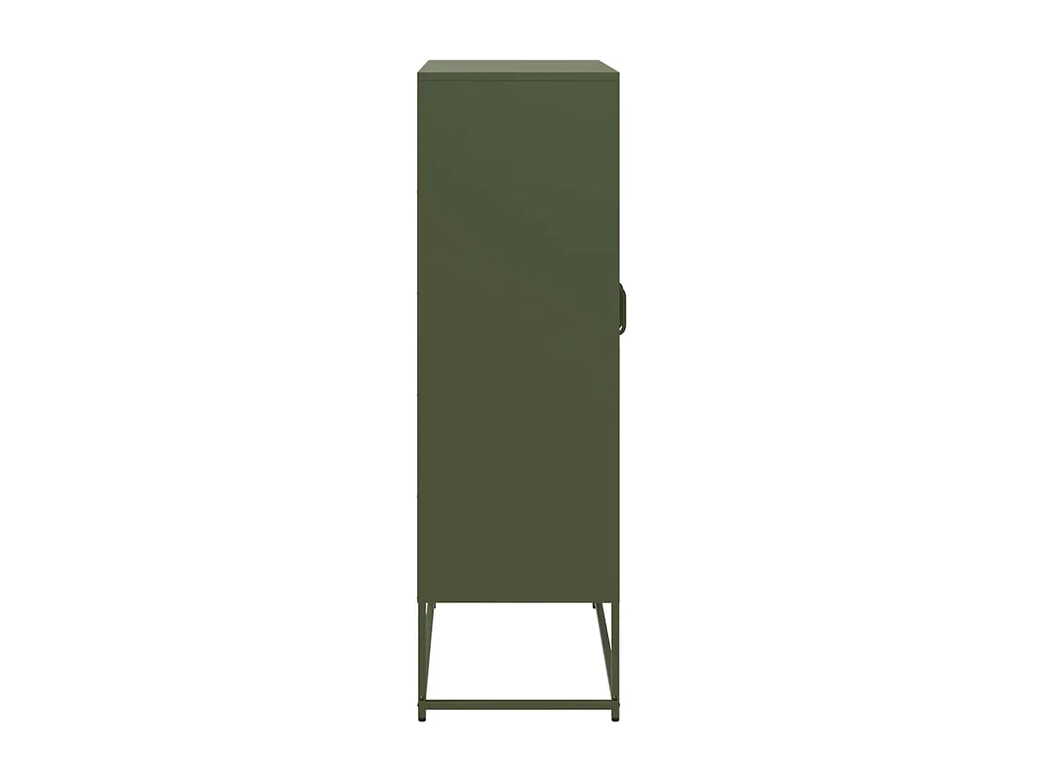 Buffet haut vert olive 68x39x123 cm acier