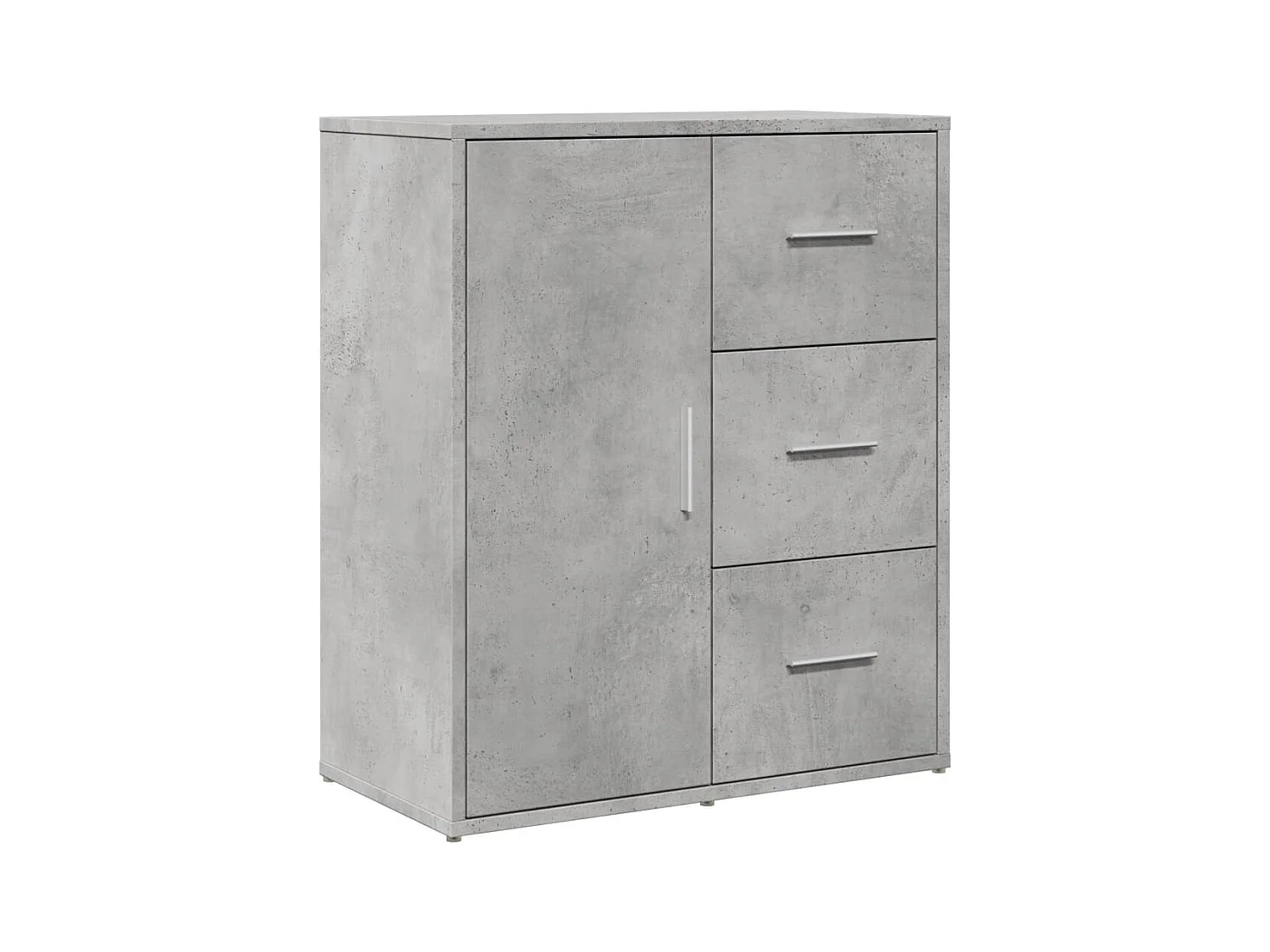 Buffets 2 pièces gris béton 60x31x70 cm bois d'ingénierie