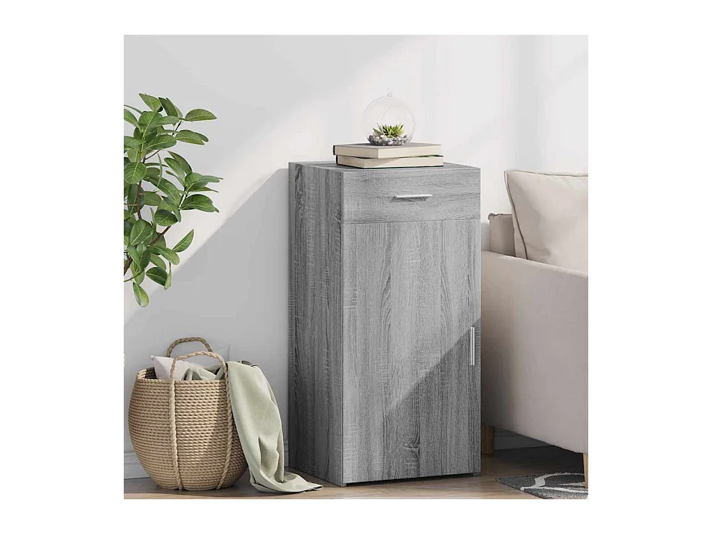 Aparador madera de ingeniería gris Sonoma 45x42,5x93 cm