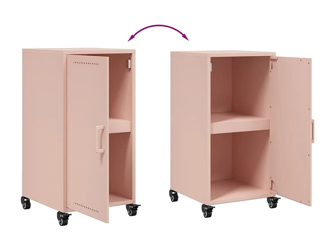 Buffet rose 36x39x72 cm acier