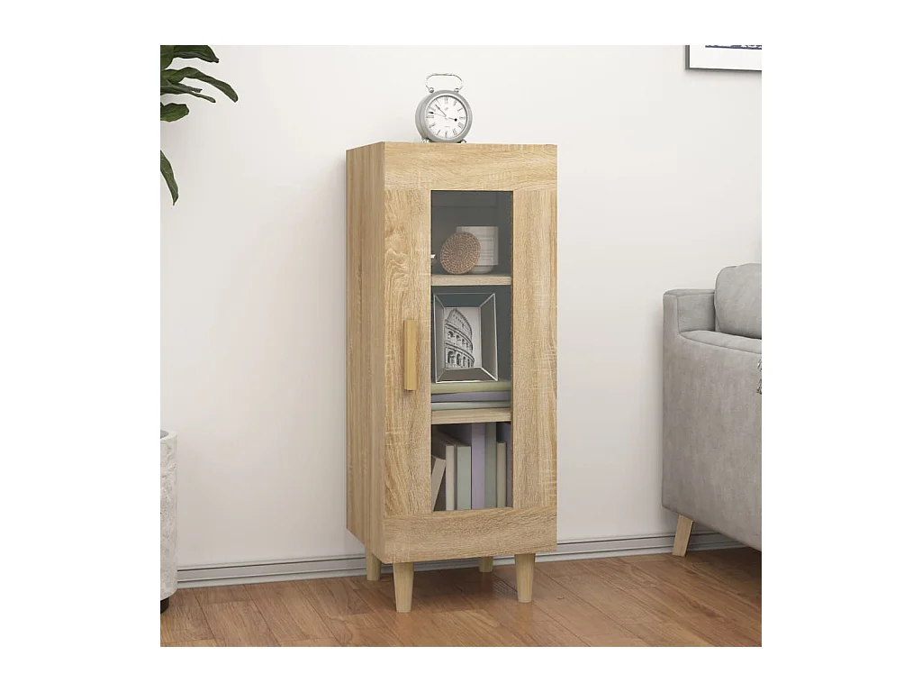 Aparador madera contrachapada color roble Sonoma 34,5x34x90 cm