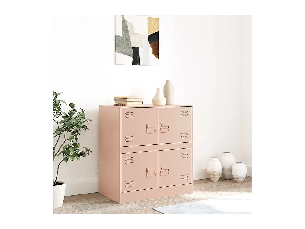 Buffet rose 67x39x73 cm acier