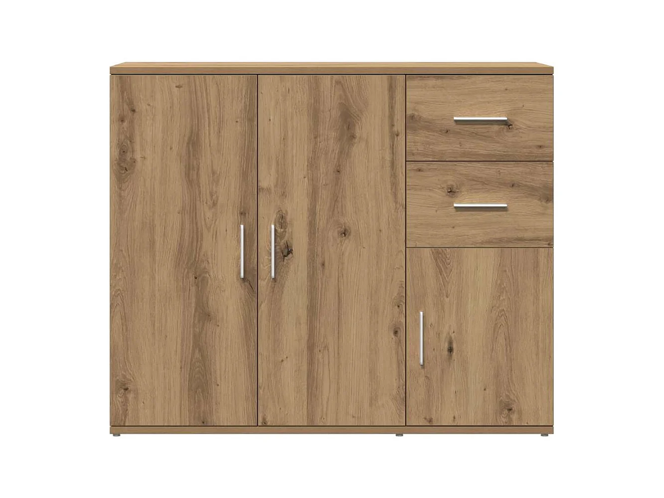 Buffet chêne artisanal 91x29,5x75 cm bois d'ingénierie