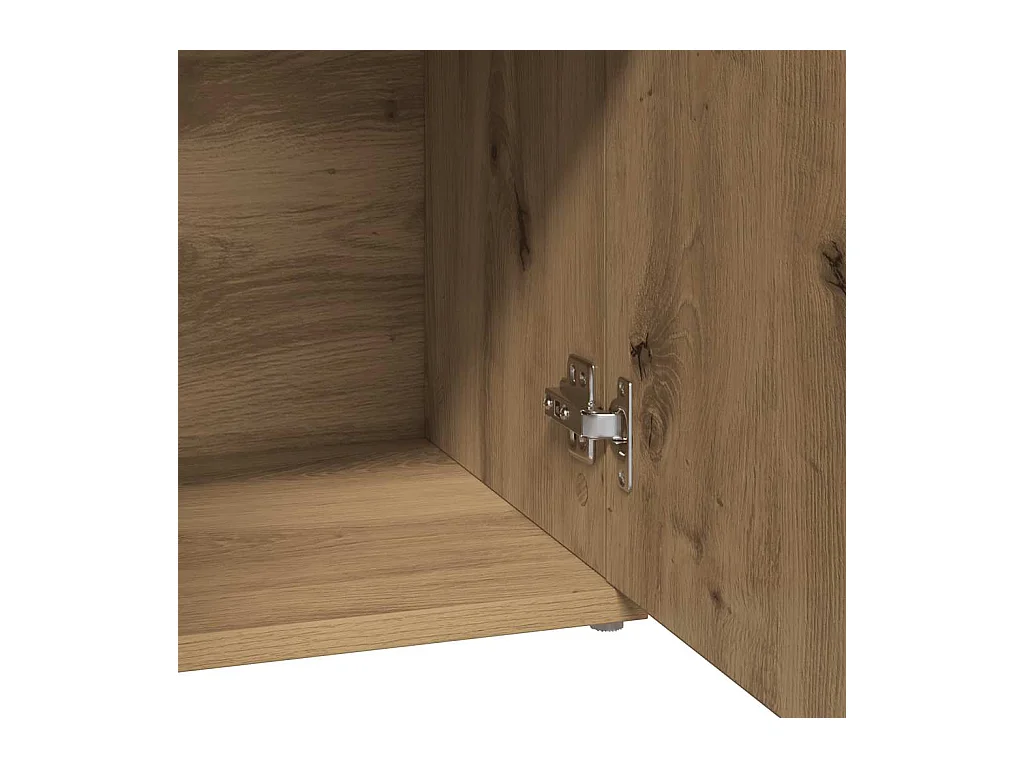 Buffet chêne artisanal 91x29,5x75 cm bois d'ingénierie