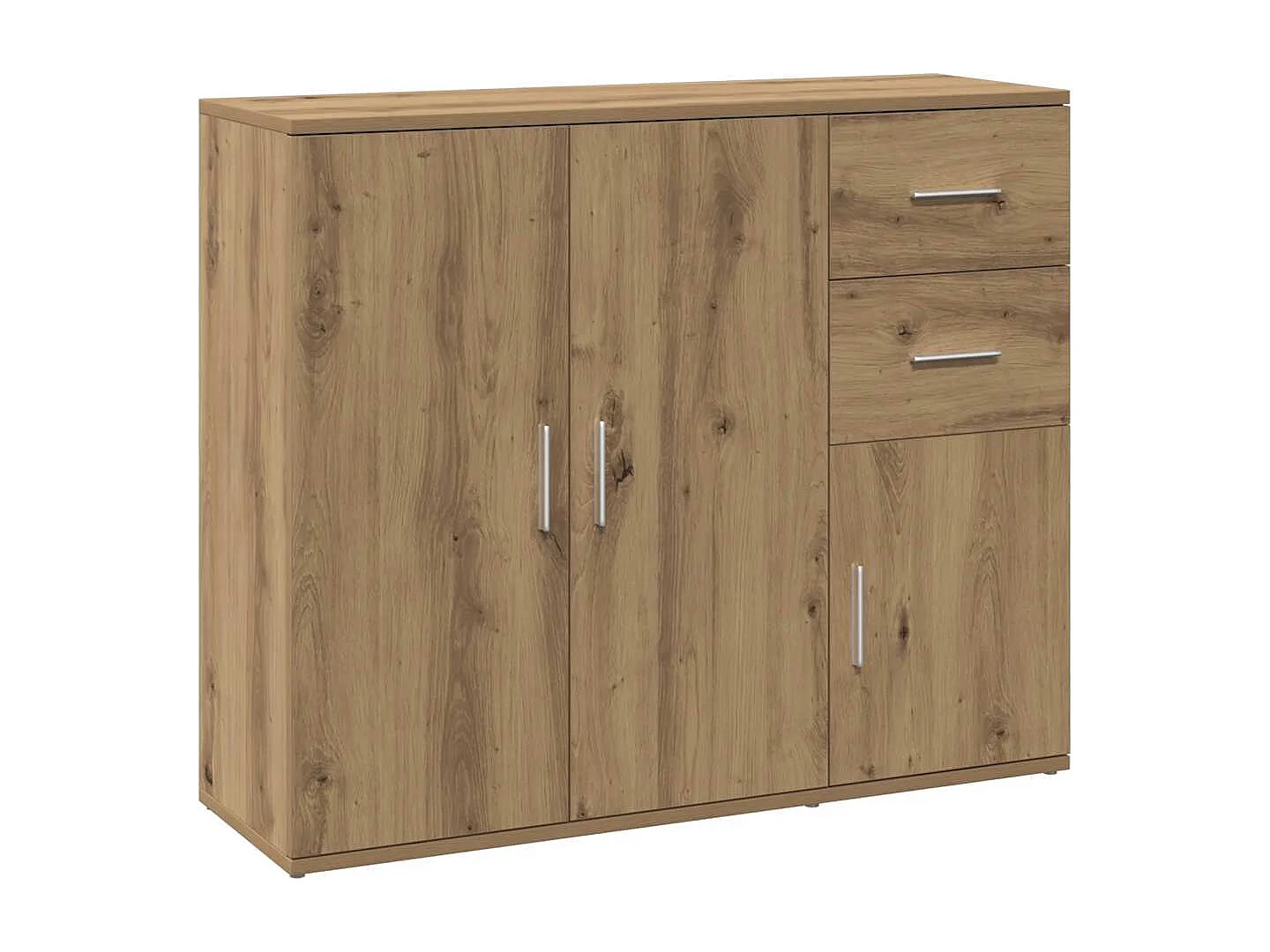 Aparador de madera de ingeniería roble artisan 91x29,5x75 cm