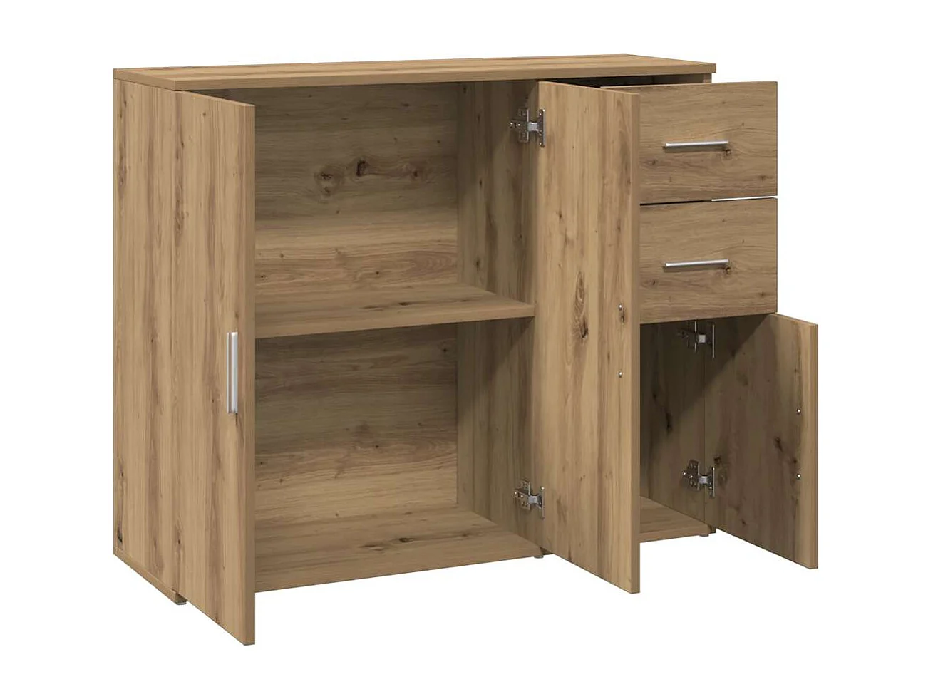 Aparador de madera de ingeniería roble artisan 91x29,5x75 cm