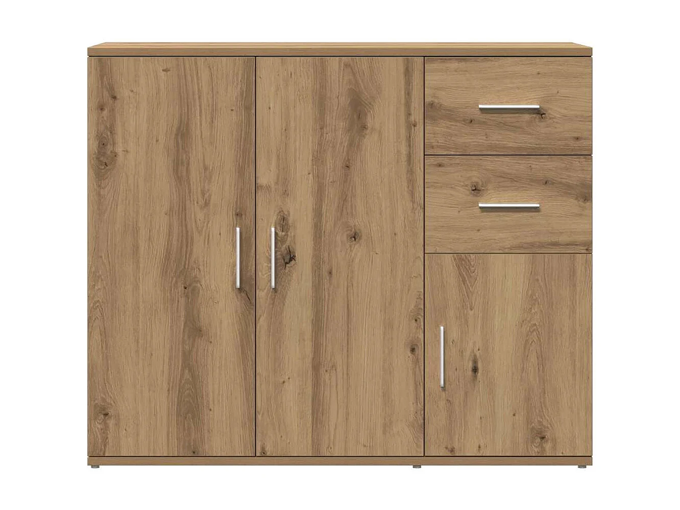 Aparador de madera de ingeniería roble artisan 91x29,5x75 cm