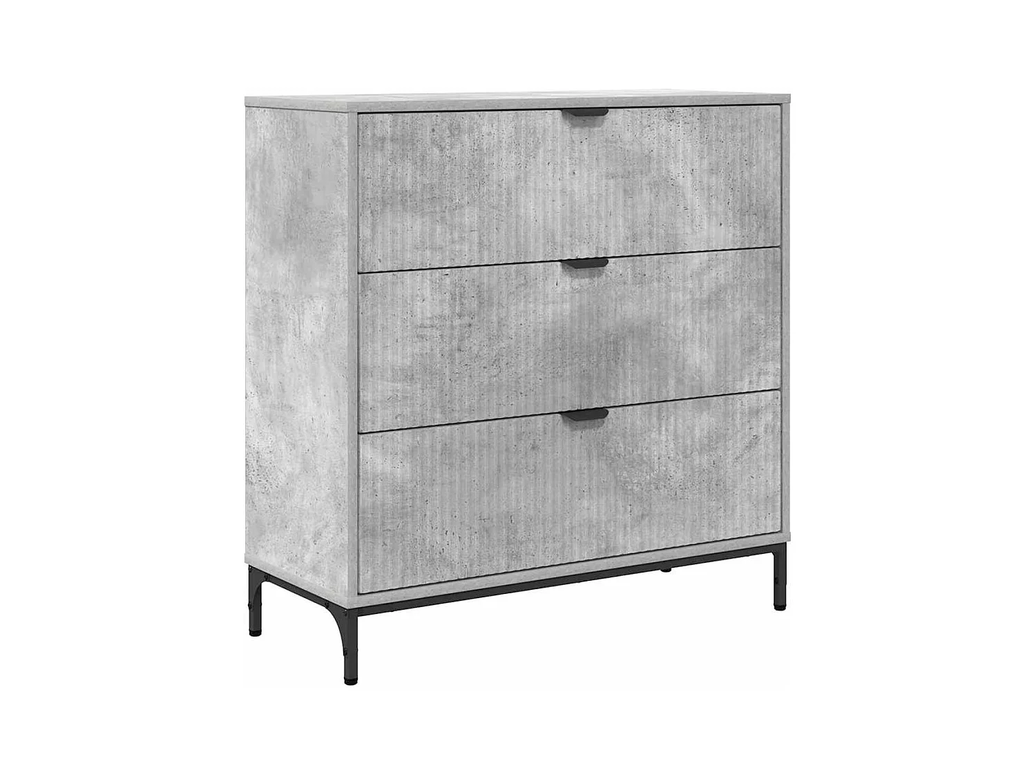 Buffet Gris béton 79,5 x 33 x 82 cm Bois d'ingénierie