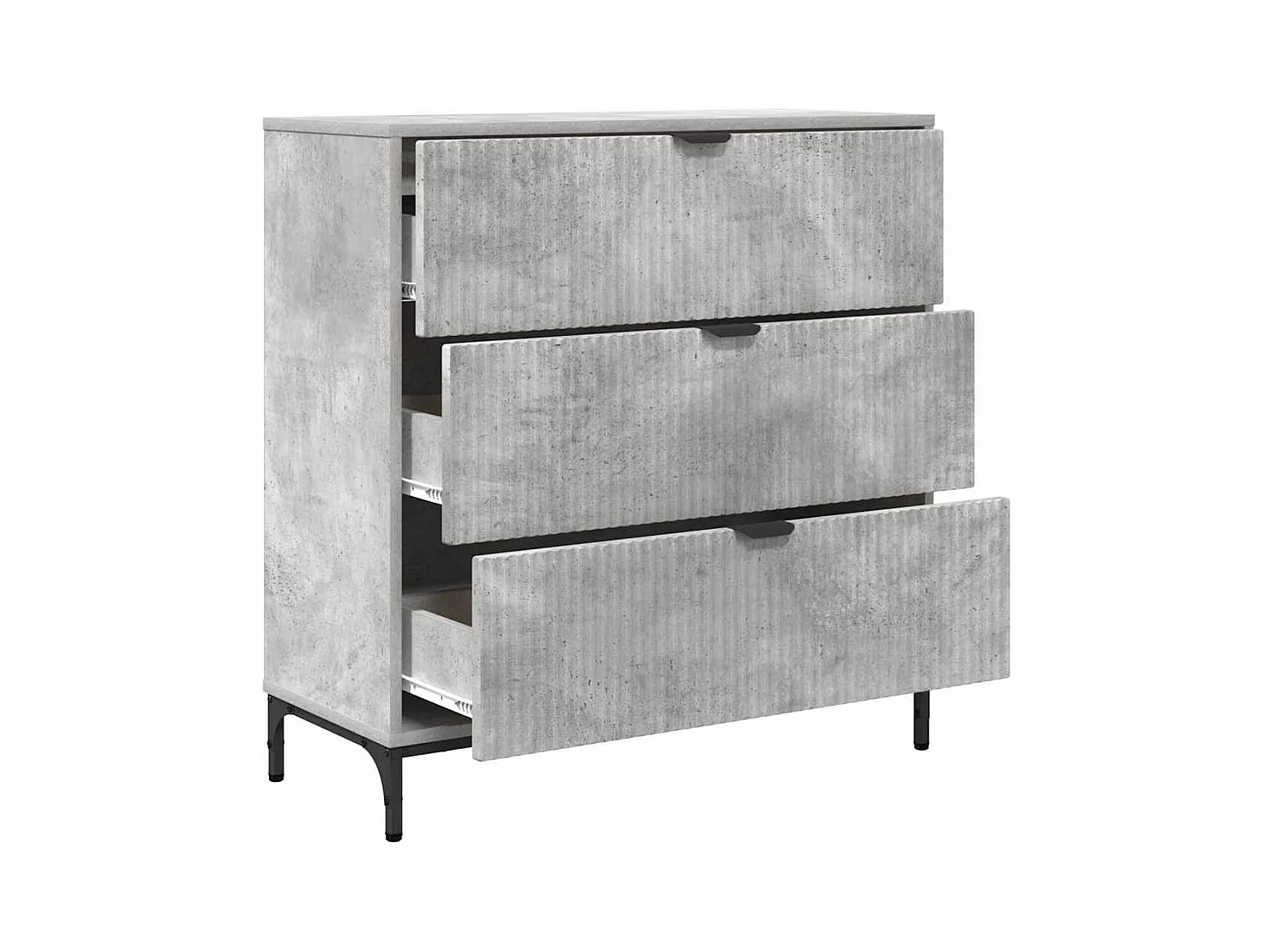 Buffet Gris béton 79,5 x 33 x 82 cm Bois d'ingénierie