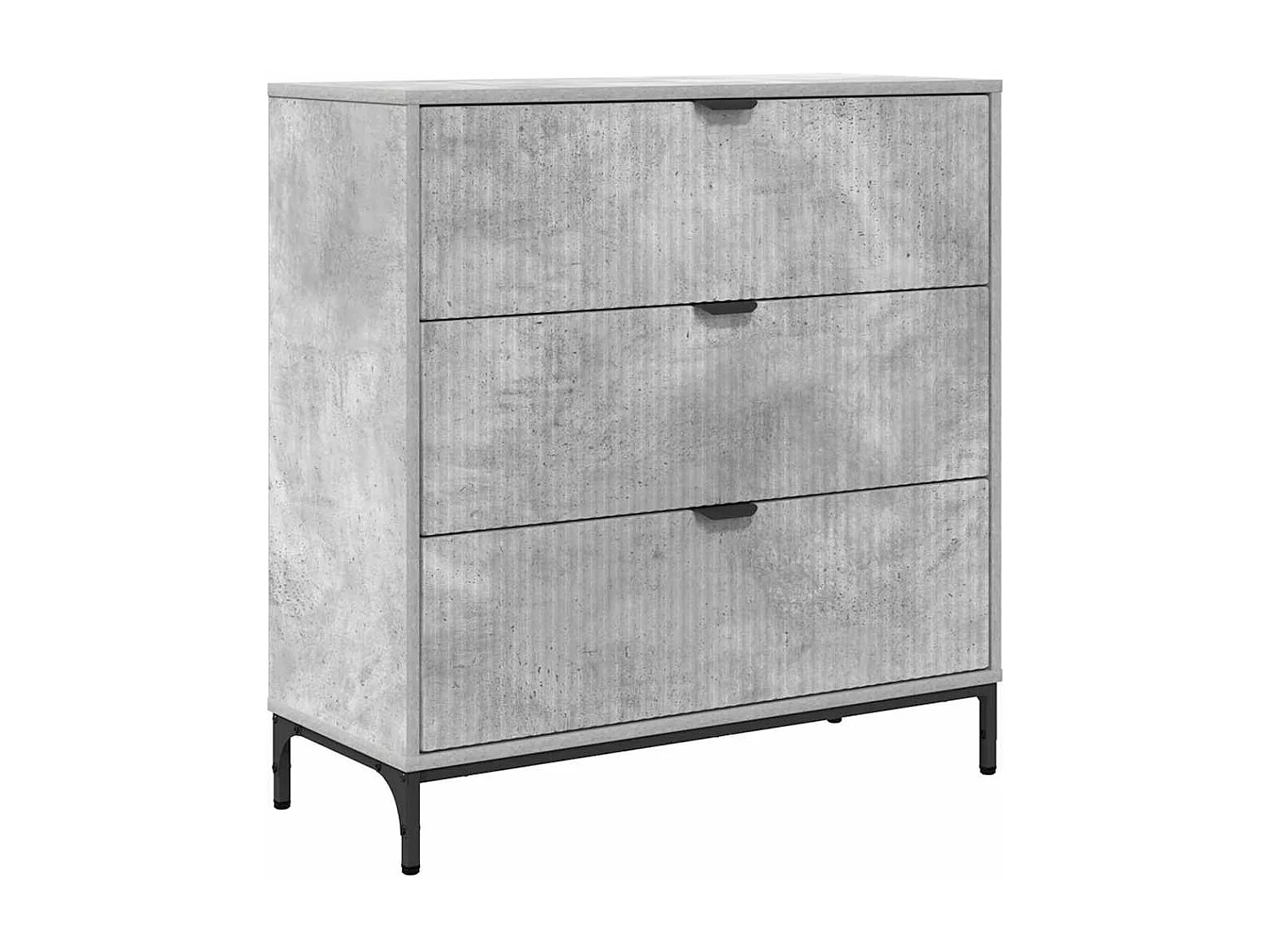 Buffet Gris béton 79,5 x 33 x 82 cm Bois d'ingénierie