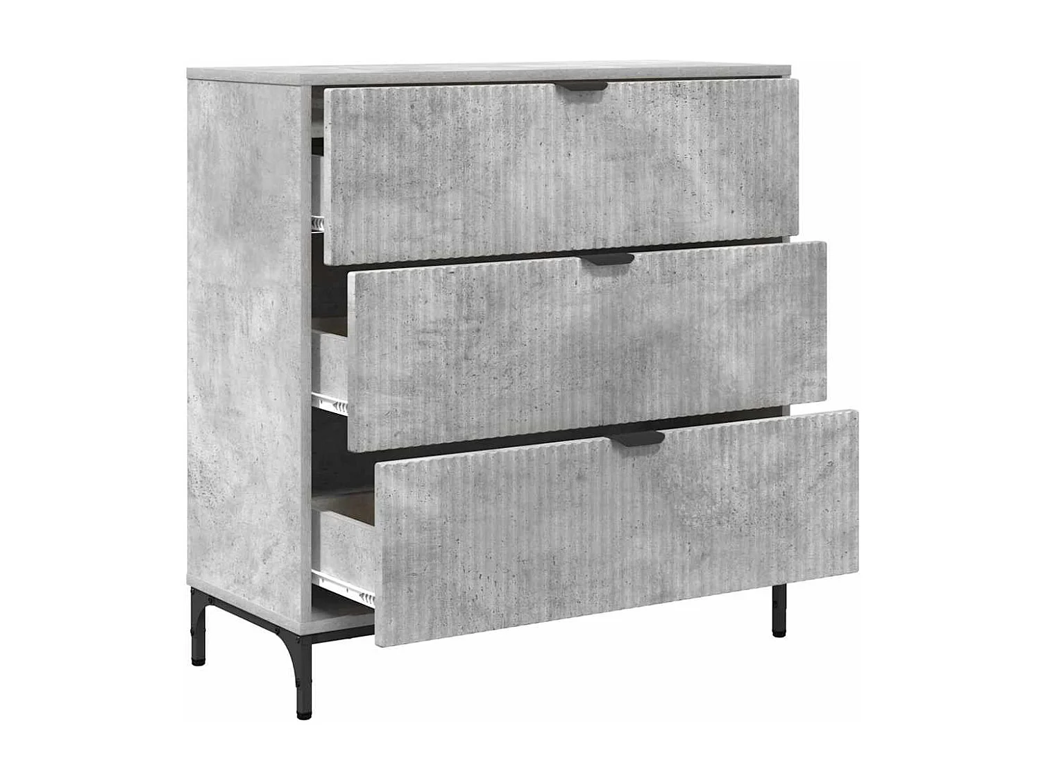 Buffet Gris béton 79,5 x 33 x 82 cm Bois d'ingénierie