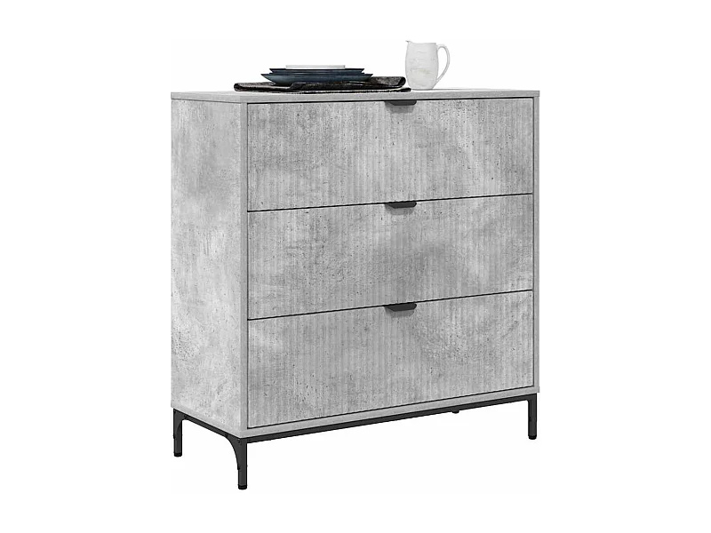 Buffet Cinzento cimento 79.5 x 33 x 82 cm Madeira processada