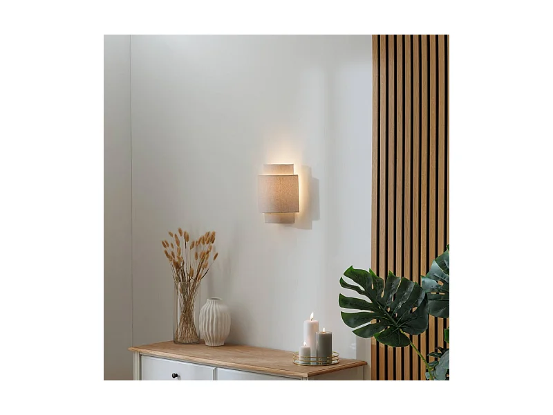 Applique Murale en Lin "Nahel" 27cm Beige