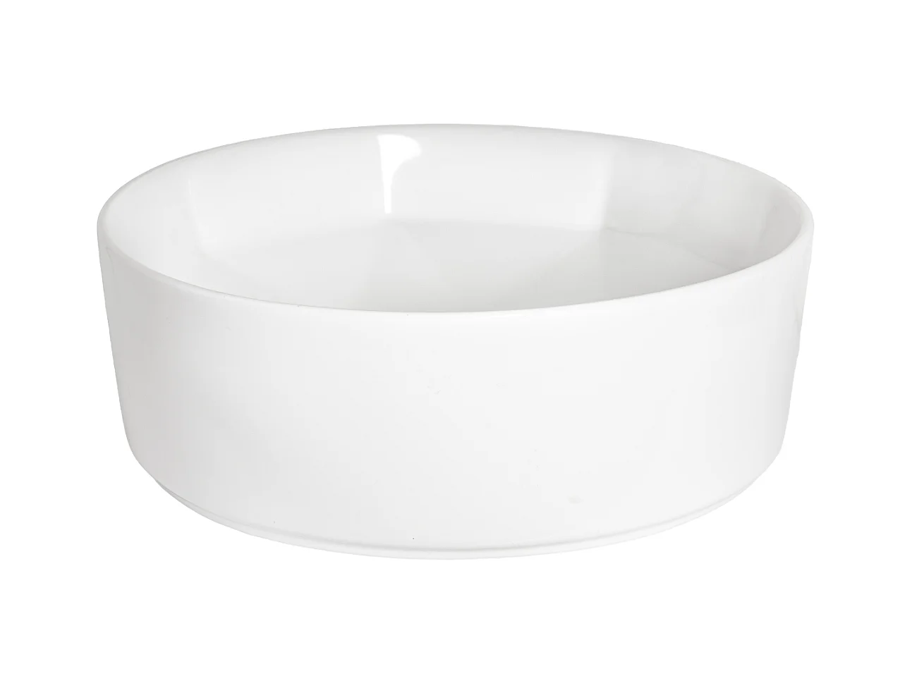 Vasque à poser ronde en céramique ELYNA design intérieur en forme de diamant Ø40 cm