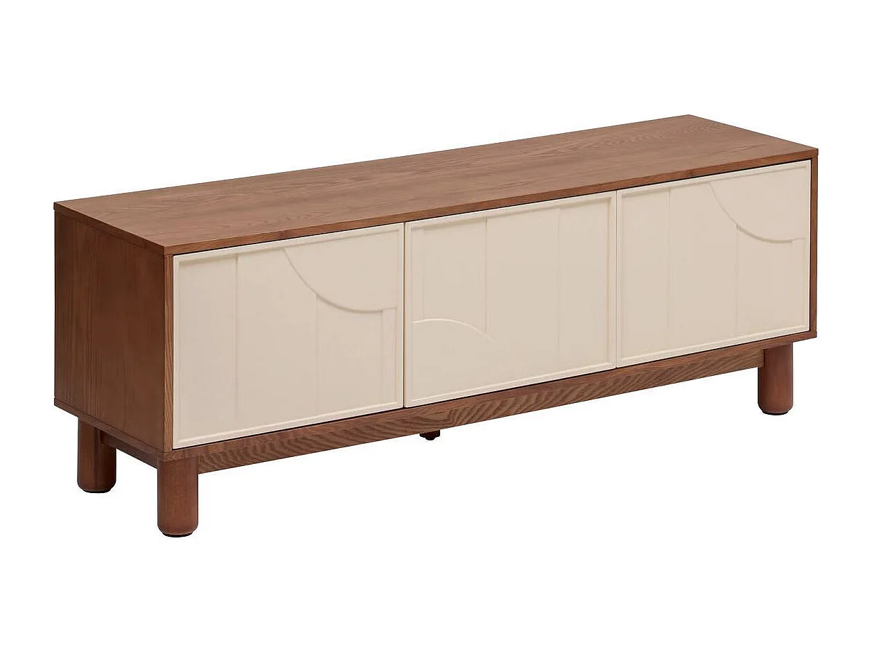 Meuble TV 2 Portes Design "Jilani" 140cm Marron