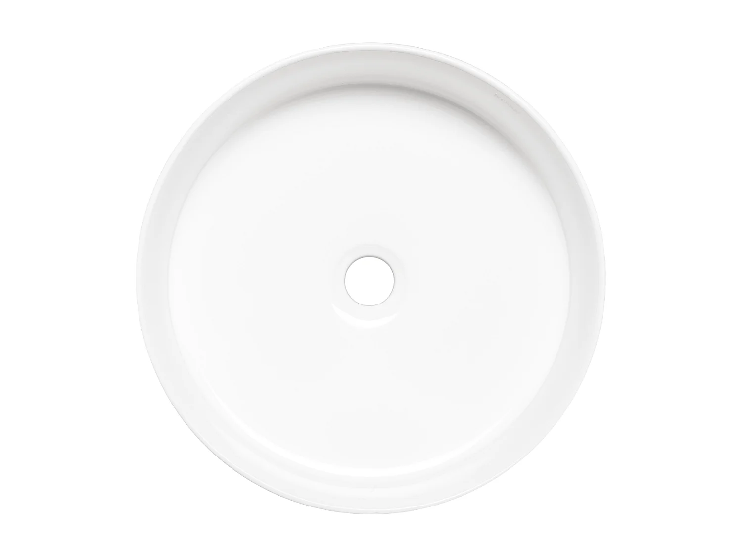 Rundes Aufsatzwaschbecken aus Keramik PRISMA gerillte Außenseite Ø40 cm