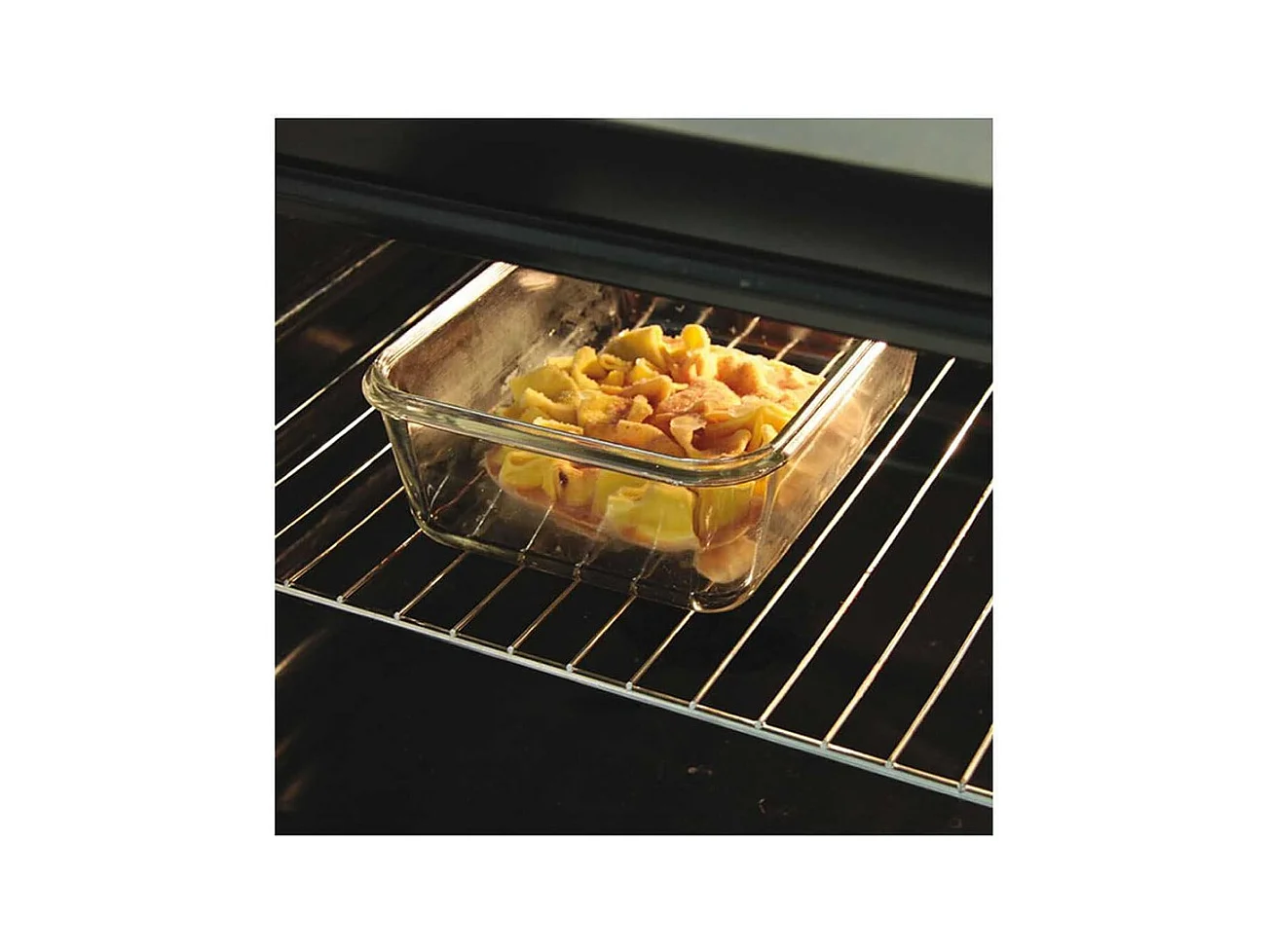 Lot de 3 Plats en Verre avec Couvercles en Plastique Hermétiques - ERNESTO