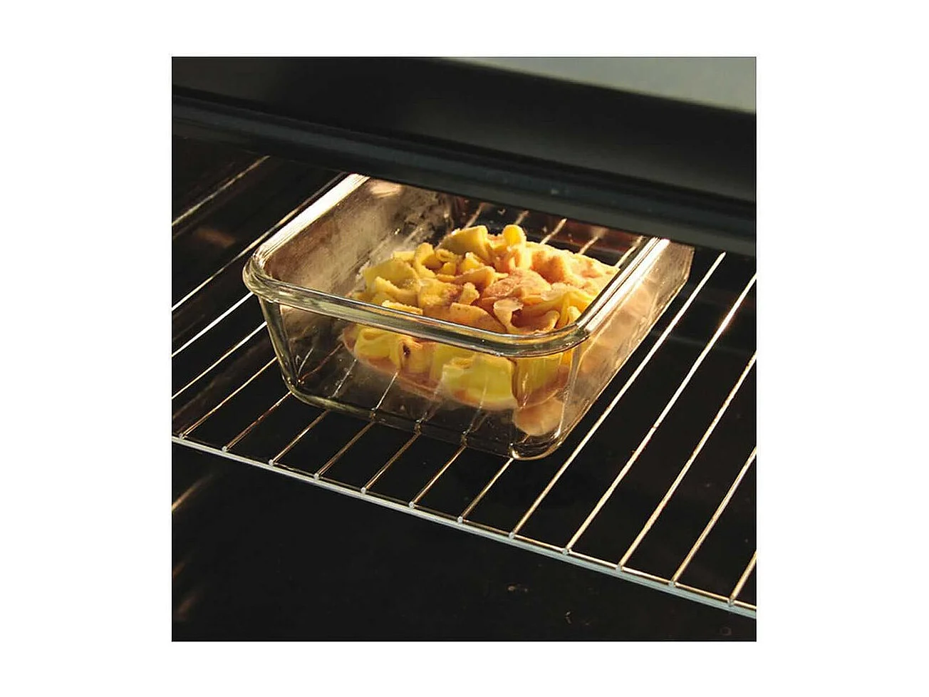 Lot de 3 Plats en Verre avec Couvercles en Plastique Hermétiques - ERNESTO