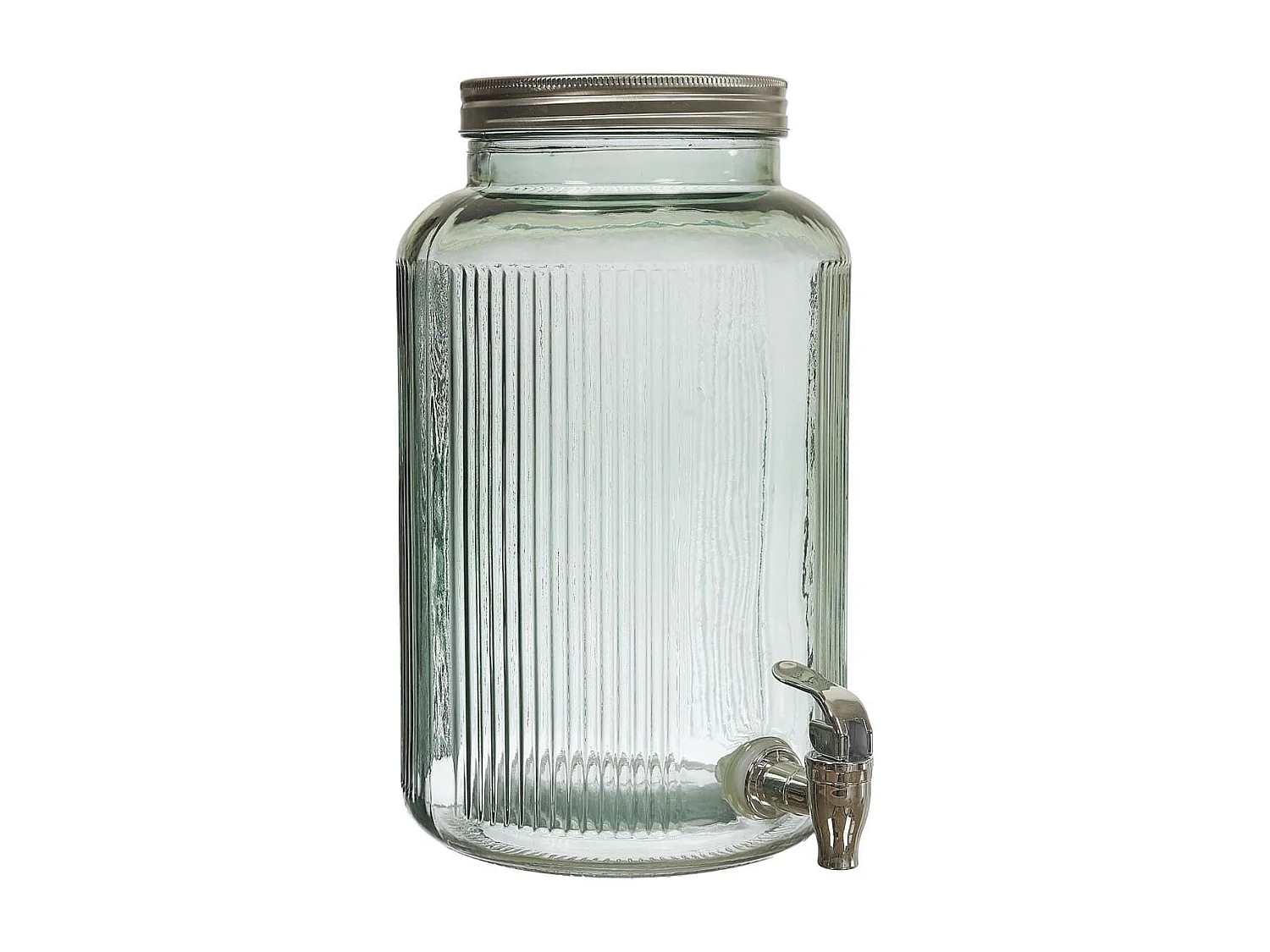 Distributeur à boisson 5L en verre bleuté avec robinet