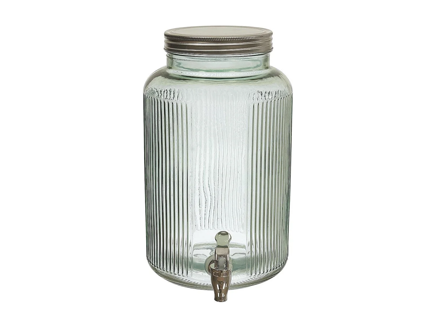 Distributeur à boisson 5L en verre bleuté avec robinet