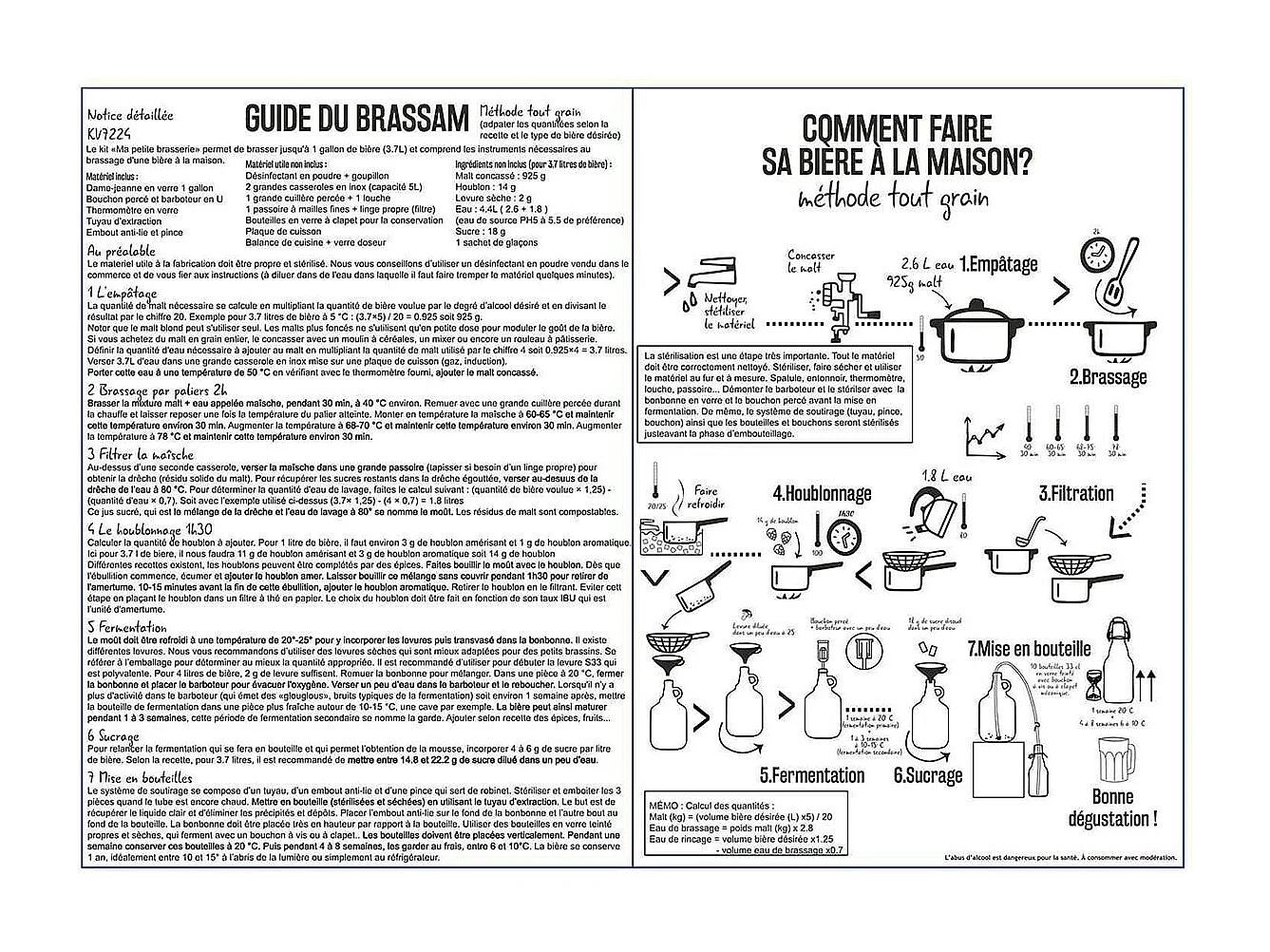 Kit Fabrique Bière Maison 3,7L en Verre - JEANNE