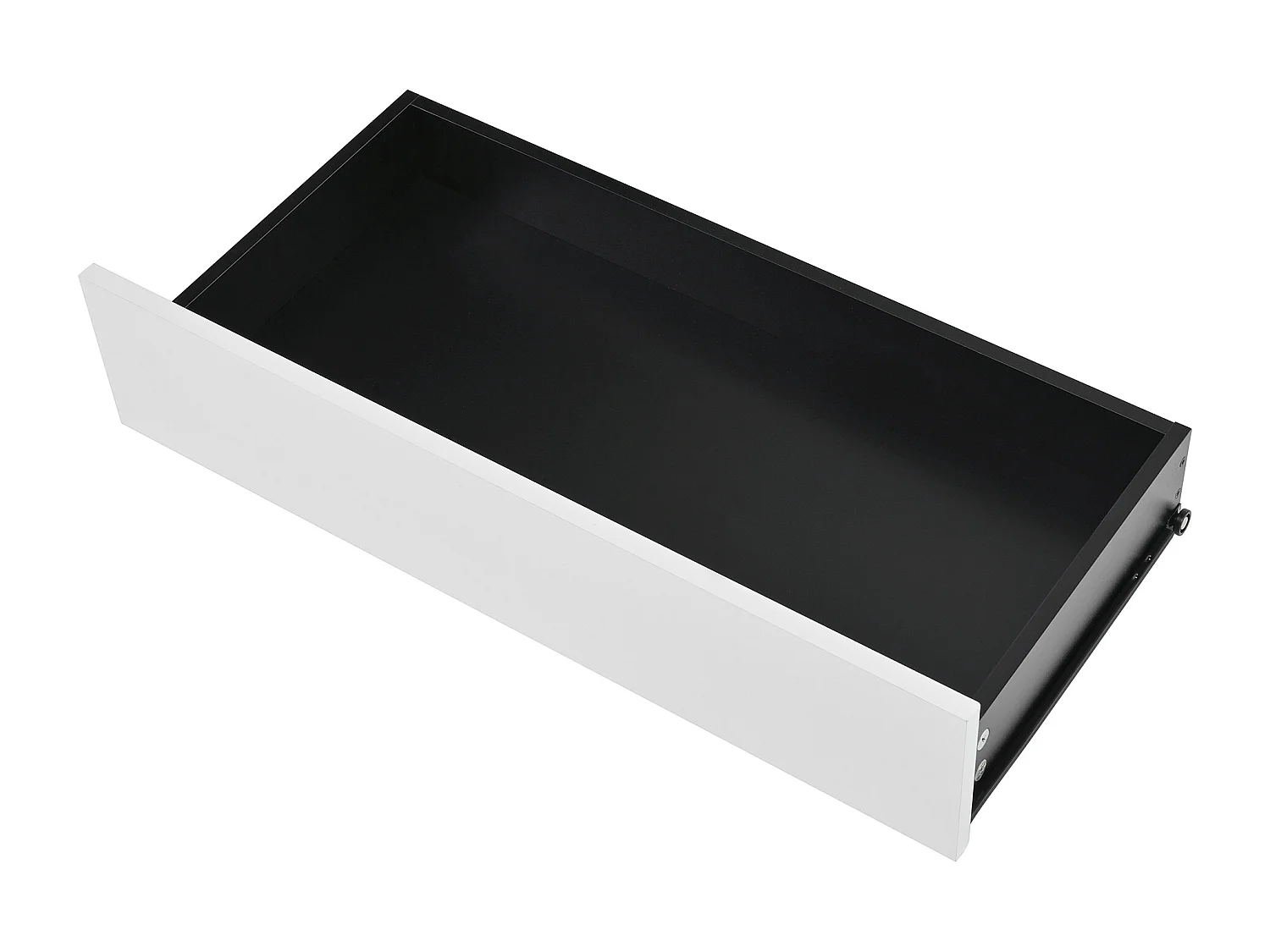 Schuhschrank 105x39.5x86 cm - 2 Türen und 1 Schublade - Mit LED-Beleuchtung - Mit verstellbaren Regalen - Weiß + Schwarz