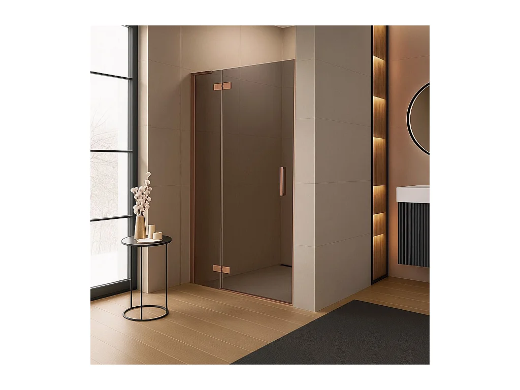 Duschtür Rea Hugo 80 Brush Copper