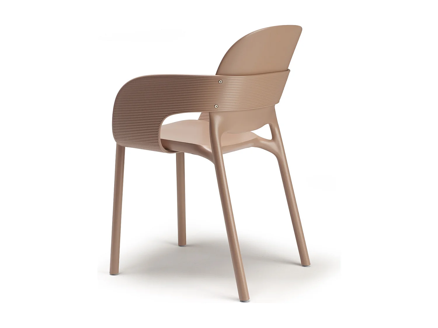 Lot de 2 - Chaise avec accoudoirs outdoor indoor en plastique recyclé HUG