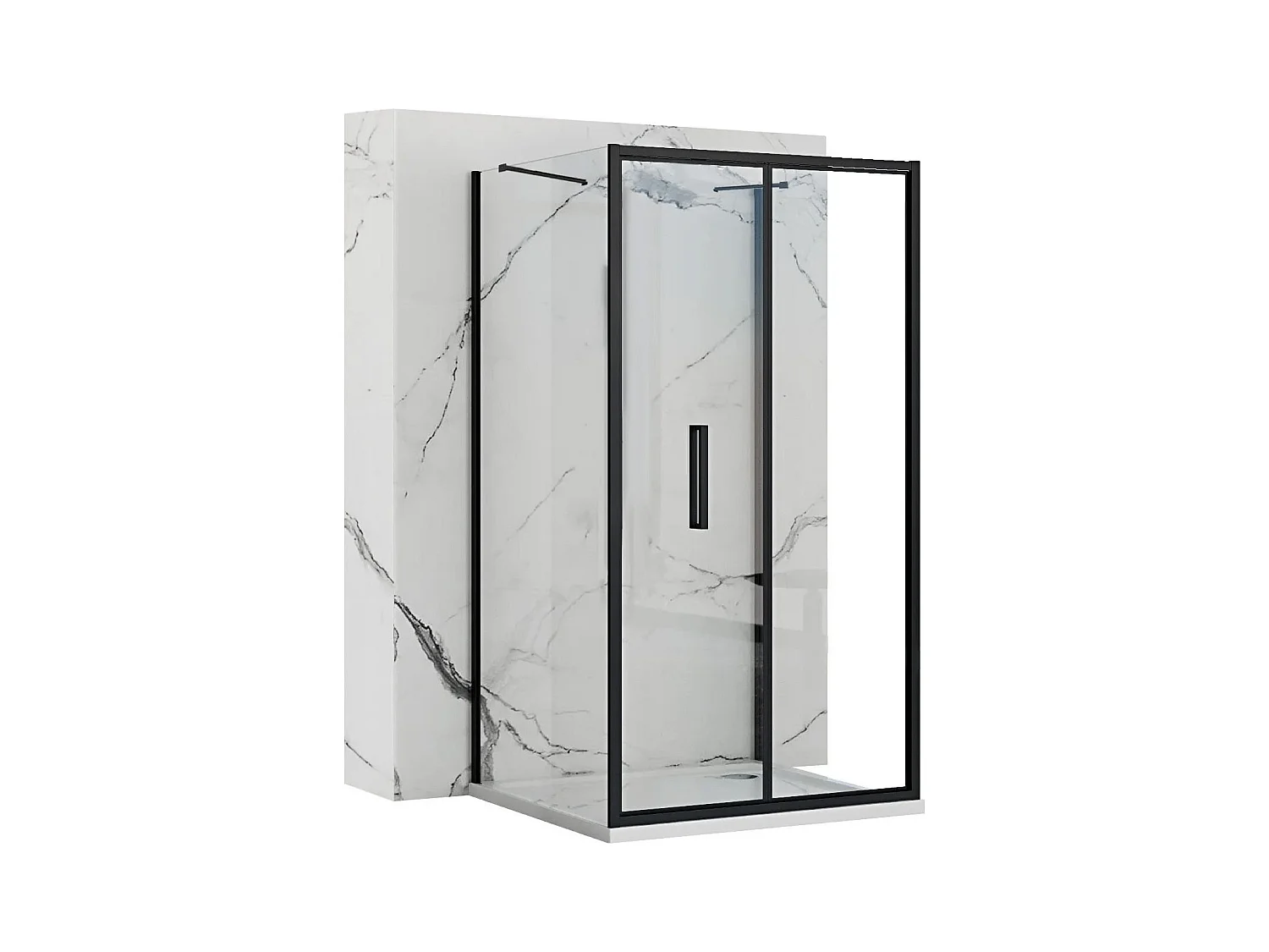 Cabina De Ducha Rea Rapid Fold 90x80 Black