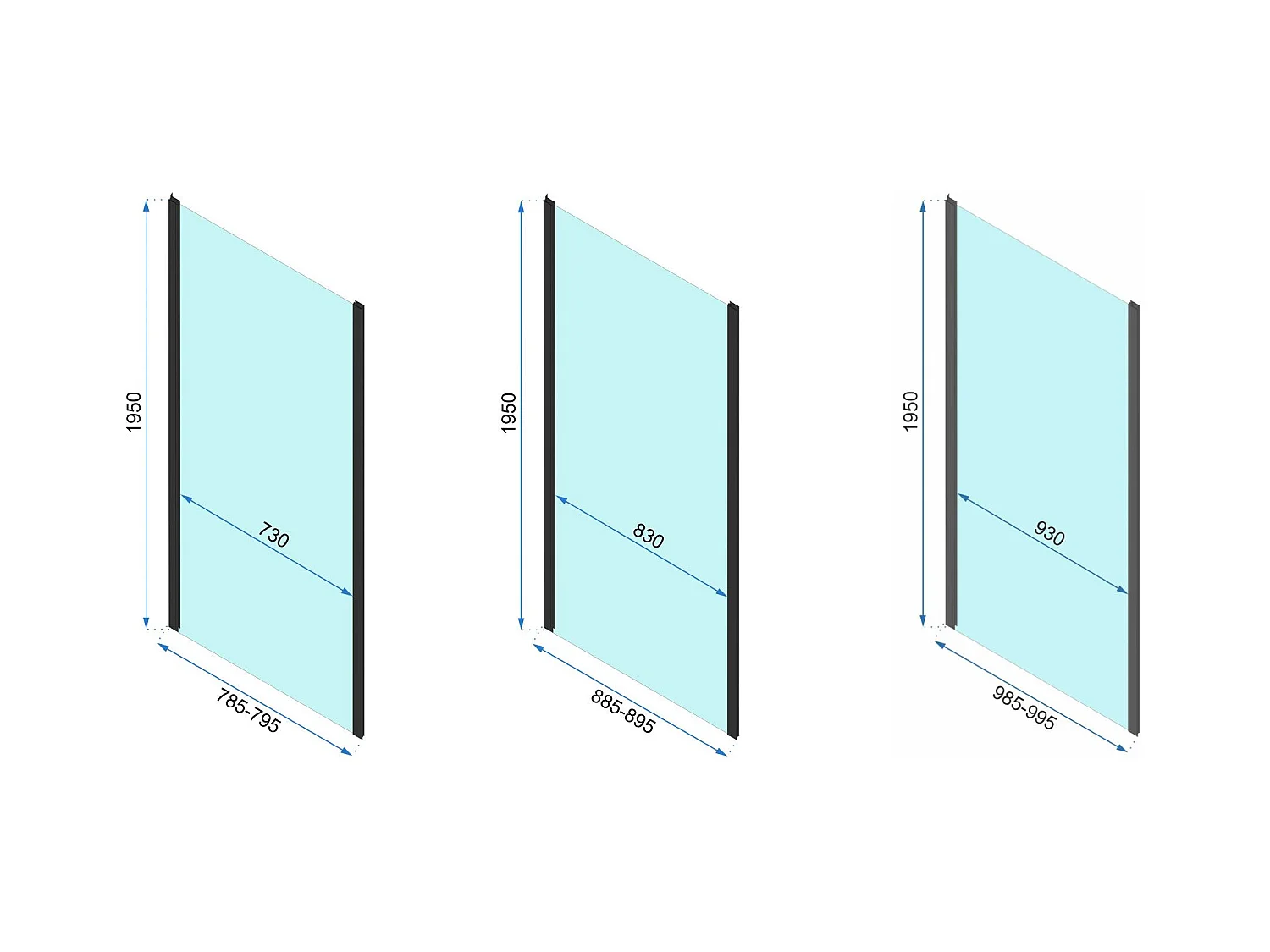 Cabina De Ducha Rea Rapid Slide 100x80 Black