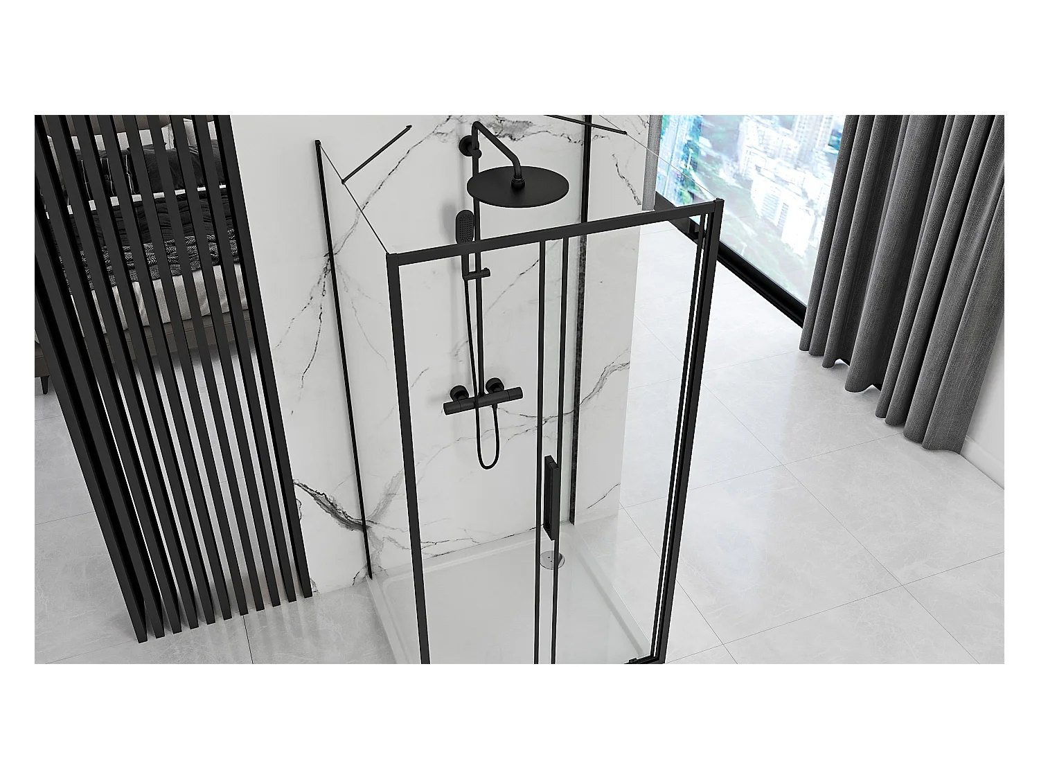 Cabina De Ducha Rea Rapid Slide 120x80 Black