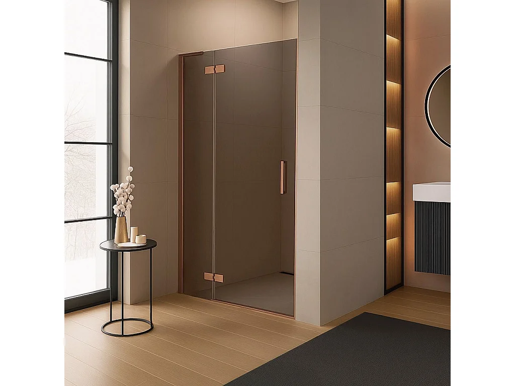 Porte De Douche Rea Hugo 90 Brush Copper