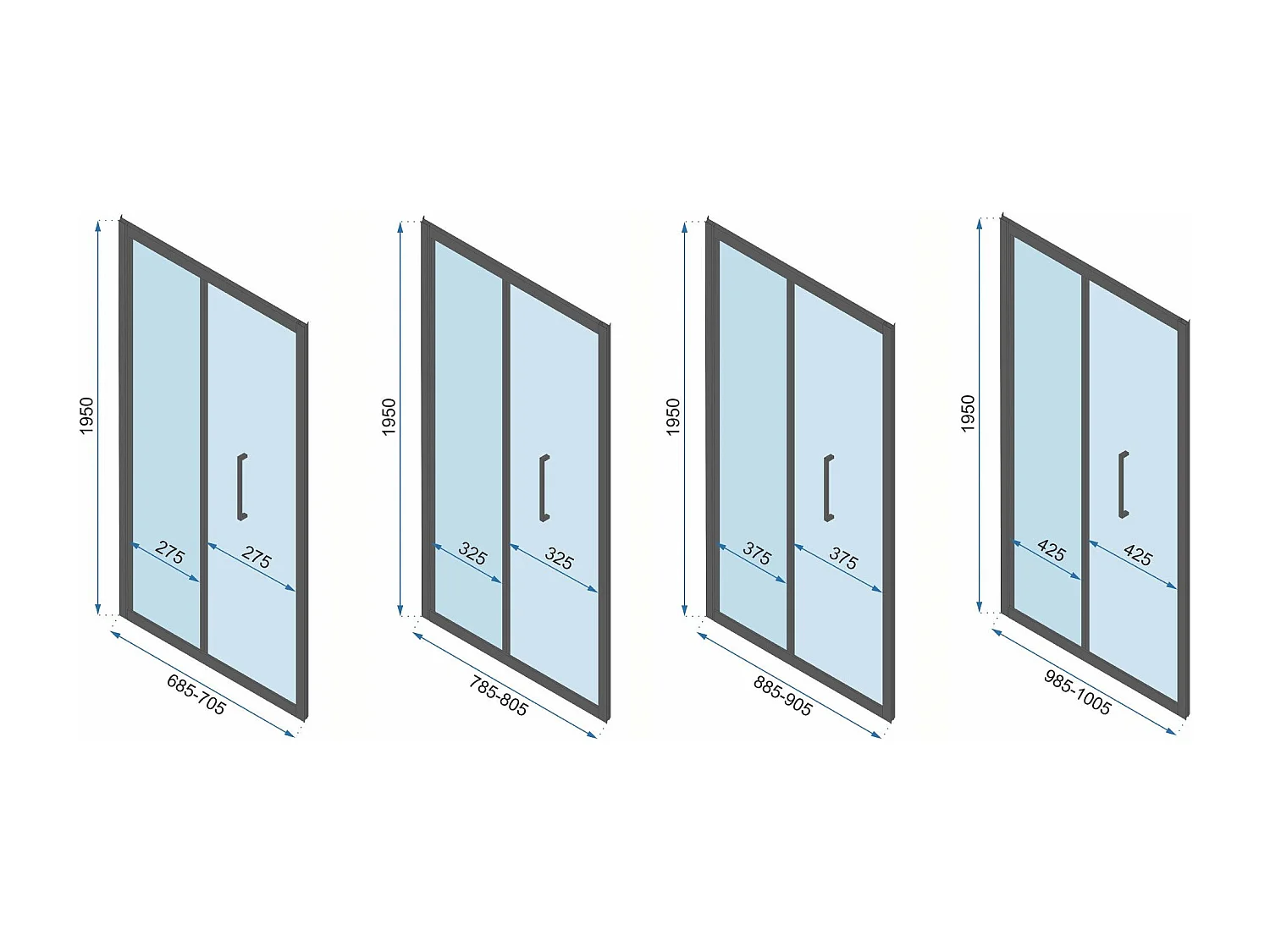 Cabine De Douche Rea Rapid Fold 80x80 Black