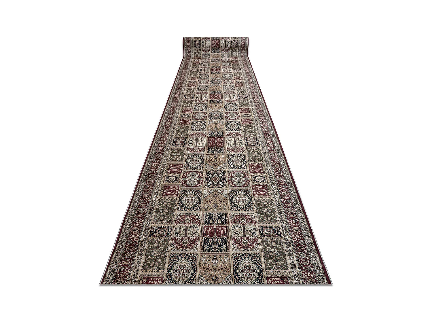 TAPIS DE COULOIR antidérapant LOTUS CASSETTES 39980 Oriental beige /  60x930 cm
