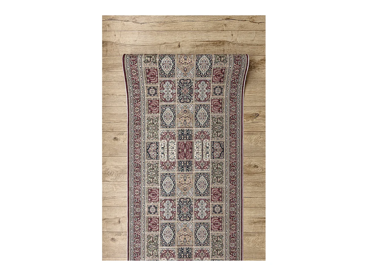 TAPIS DE COULOIR antidérapant LOTUS CASSETTES 39980 Oriental beige /  100x630 cm