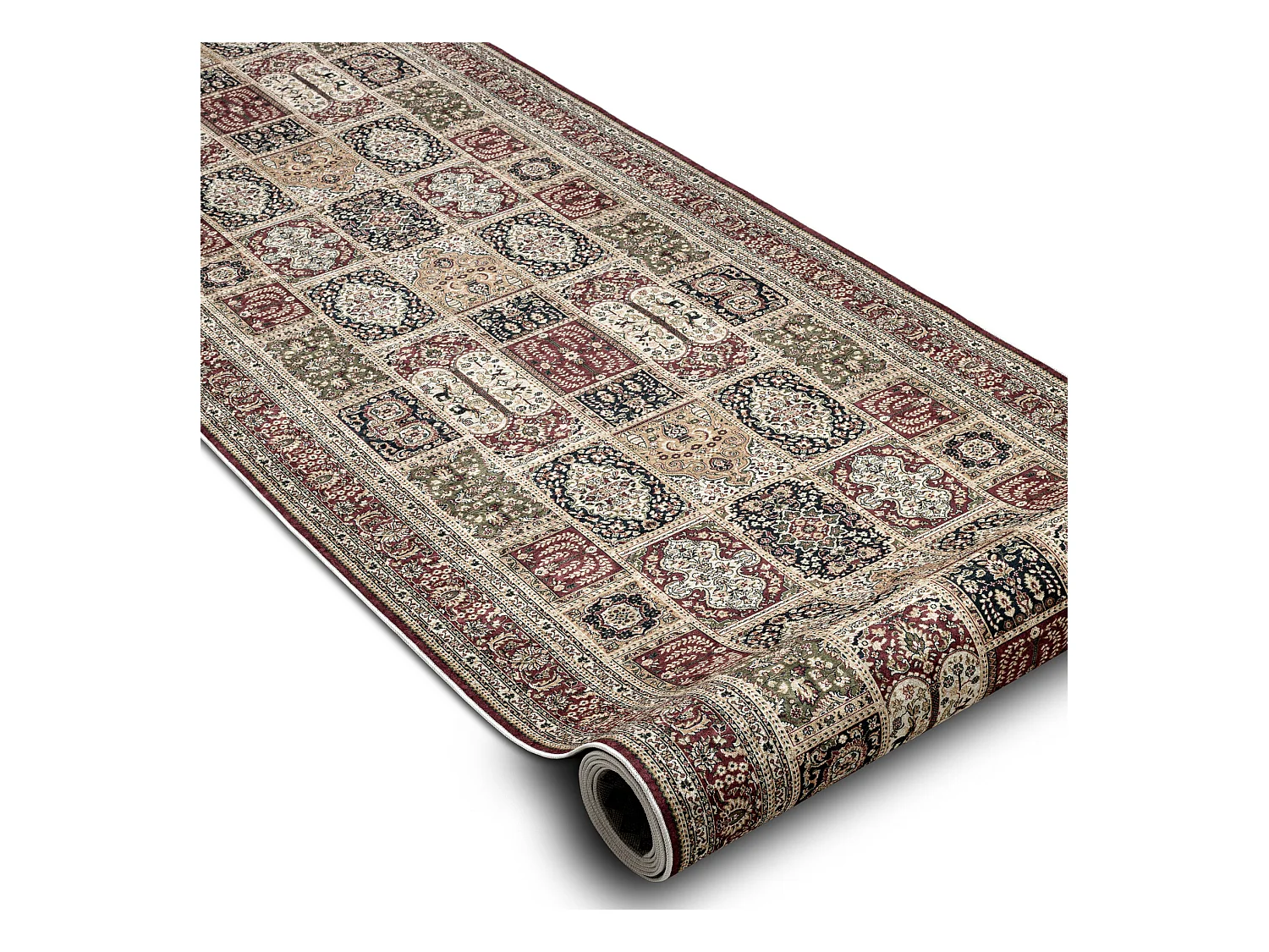 TAPIS DE COULOIR antidérapant LOTUS CASSETTES 39980 Oriental beige /  100x790 cm