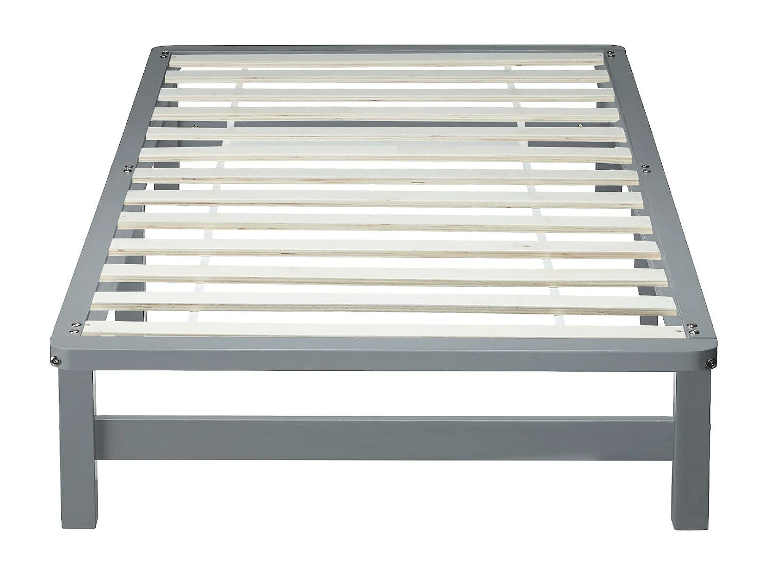 Lit palette avec sommier bois marron 200 x 90 x 28 cm LIT06223