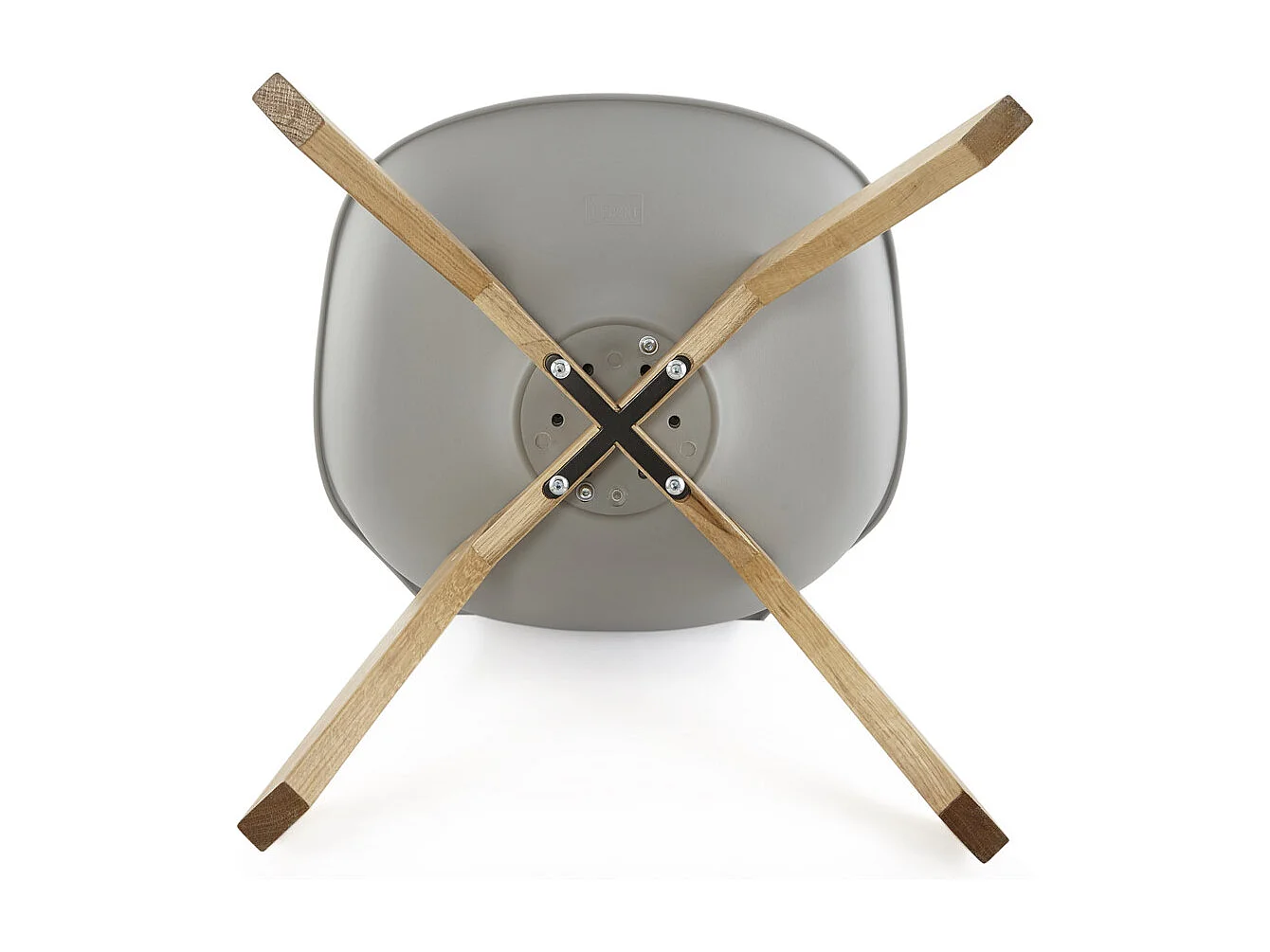 Lot de 2 chaises scandinaves TEKI chêne massif et simili cuir gris