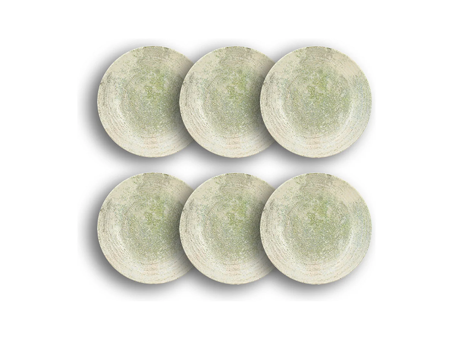 Novastyl - Lot 6 Assiettes Creuses Nature 23cm En Porcelaine