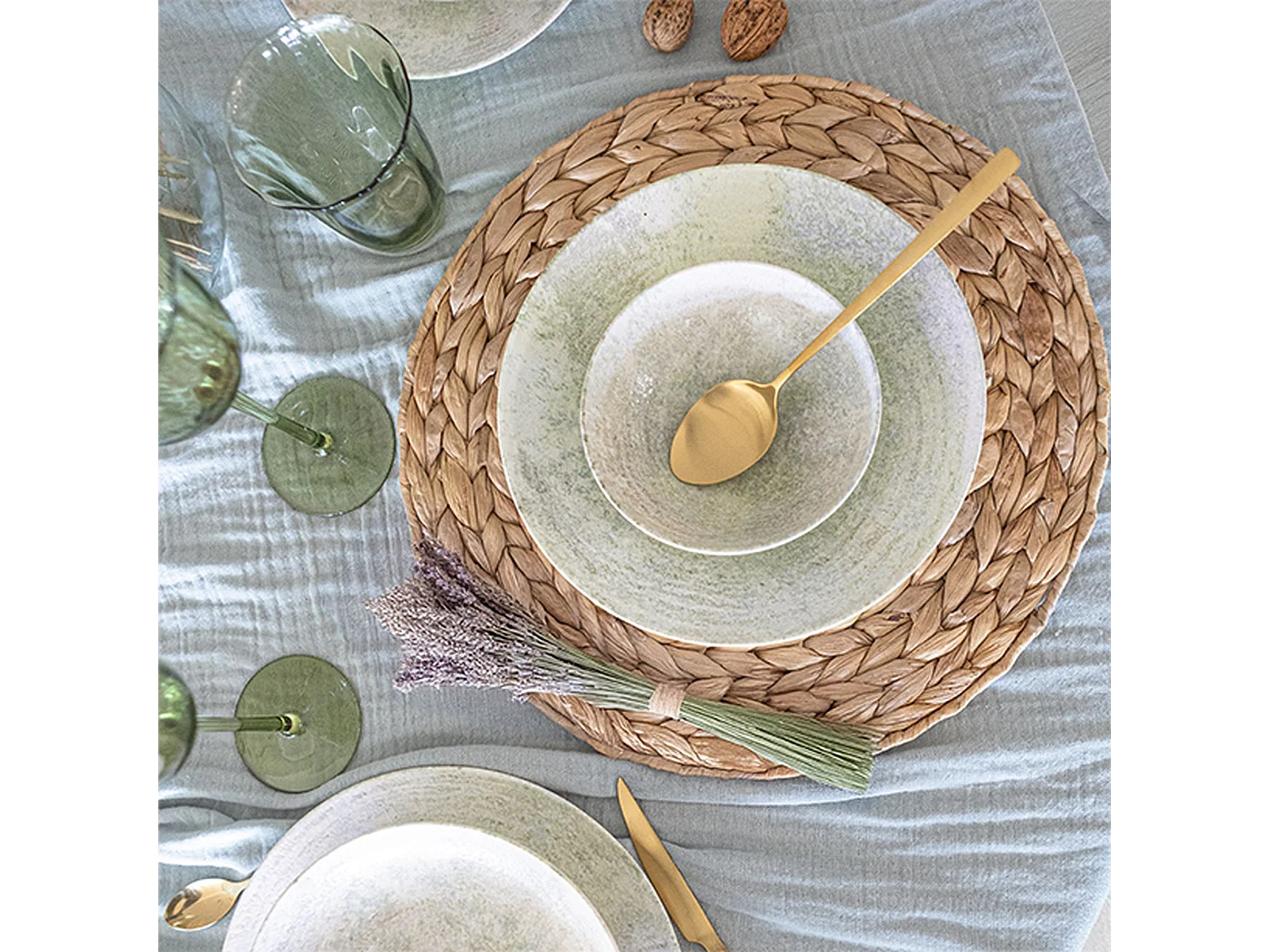 Novastyl - Lot 6 Assiettes Creuses Nature 23cm En Porcelaine