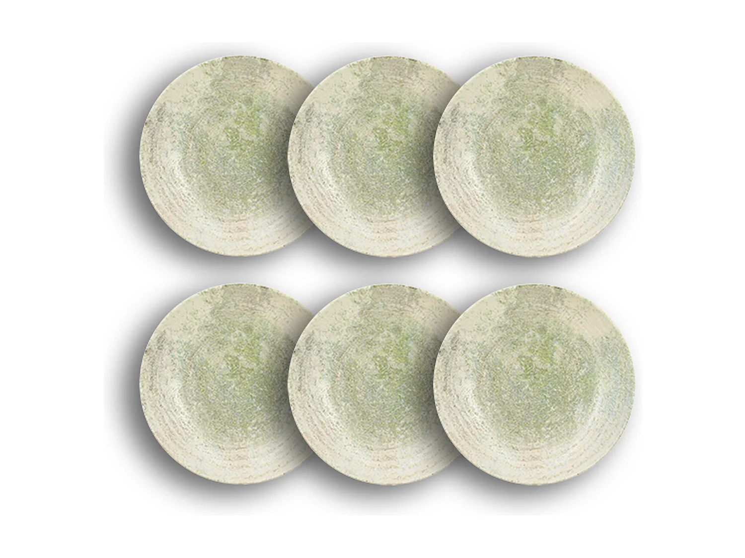 Novastyl - Lot 6 Assiettes Creuses Nature 23cm En Porcelaine