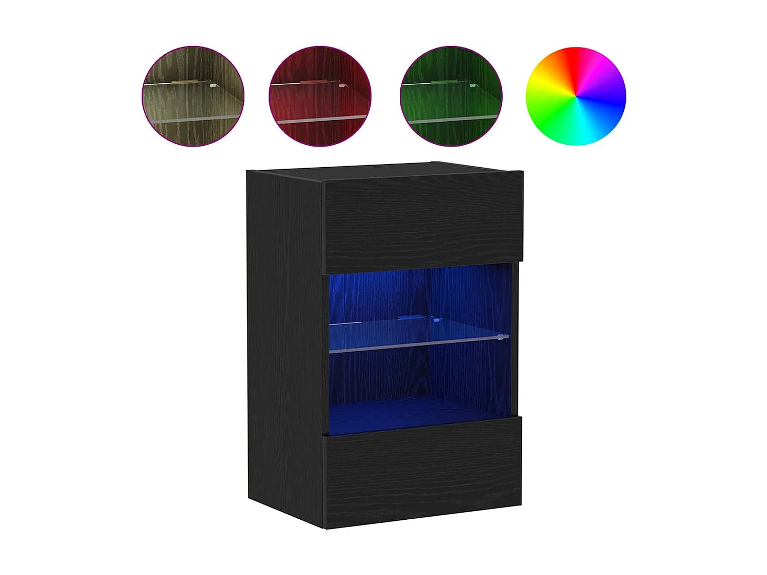 Meuble TV 2 pièces Noir 40 x 30 x 60,5 cm Bois d'ingénierie