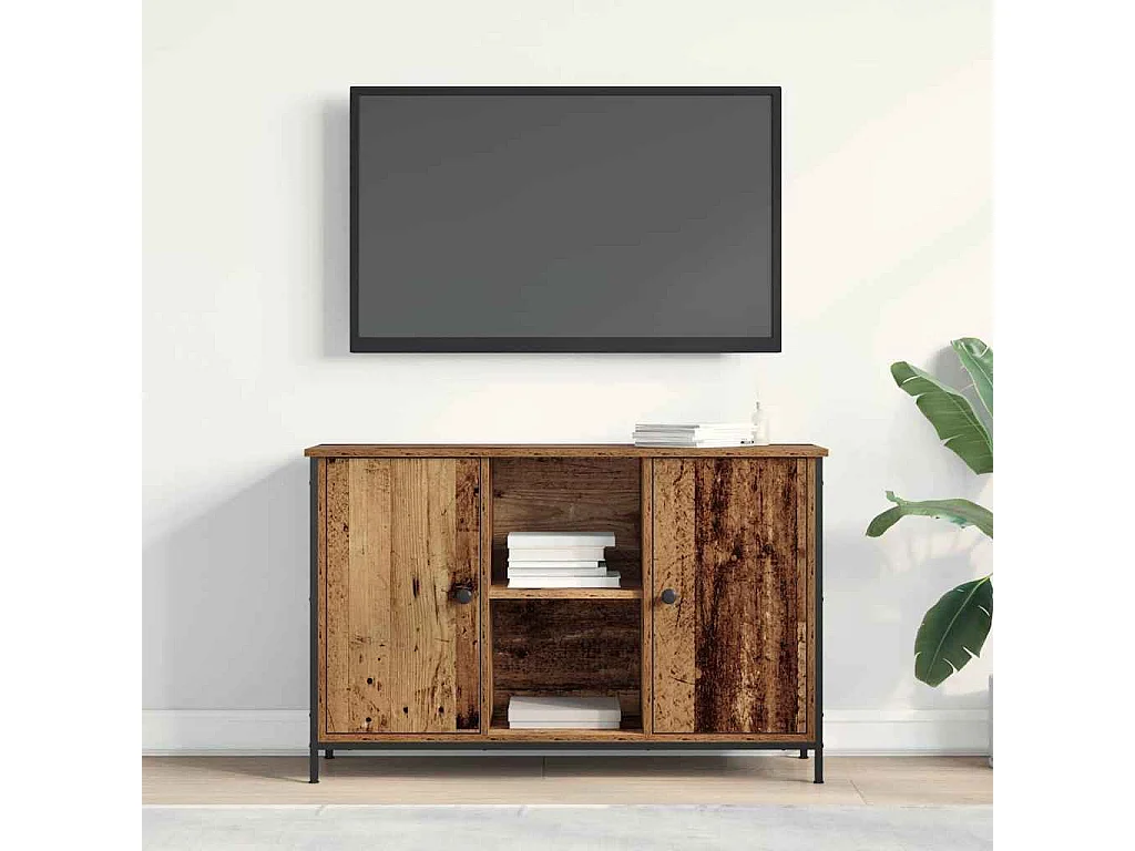 Meuble TV Bois ancien 101 x 35 x 65 cm Bois d'ingénierie