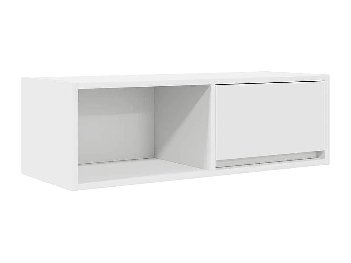 Meuble TV blanc 80x31x25,5 cm bois d'ingénierie