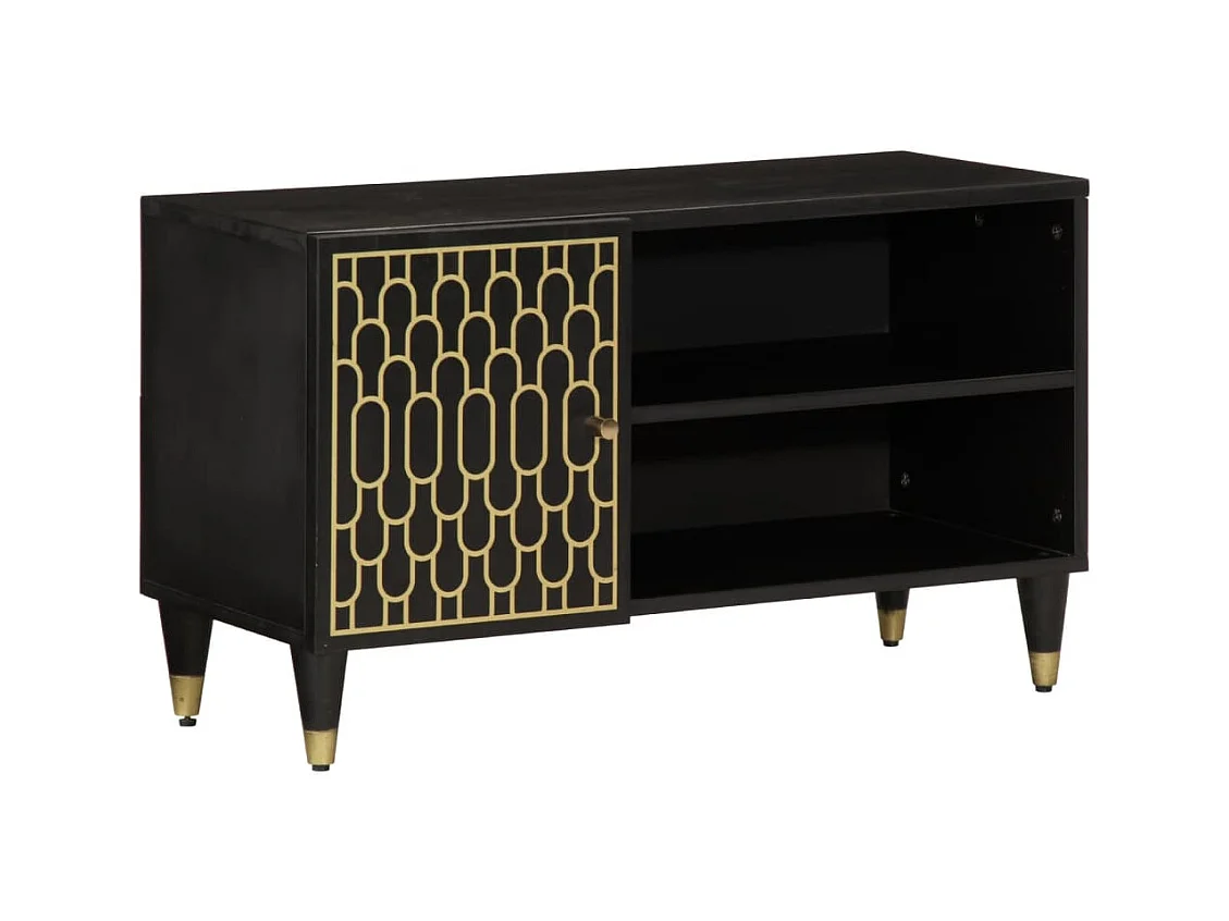 Mueble de TV madera maciza de mango 80x31,5x46 cm