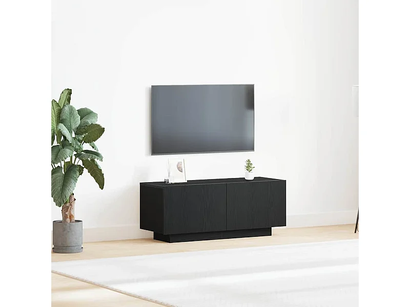 Meuble TV Chêne noir 100 x 35 x 40 cm Bois d'ingénierie