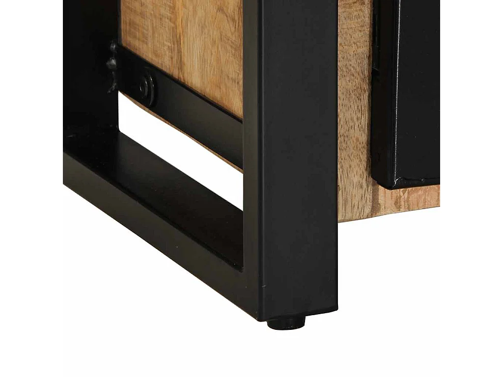 Meuble TV 100x30x40 cm bois massif de manguier brut