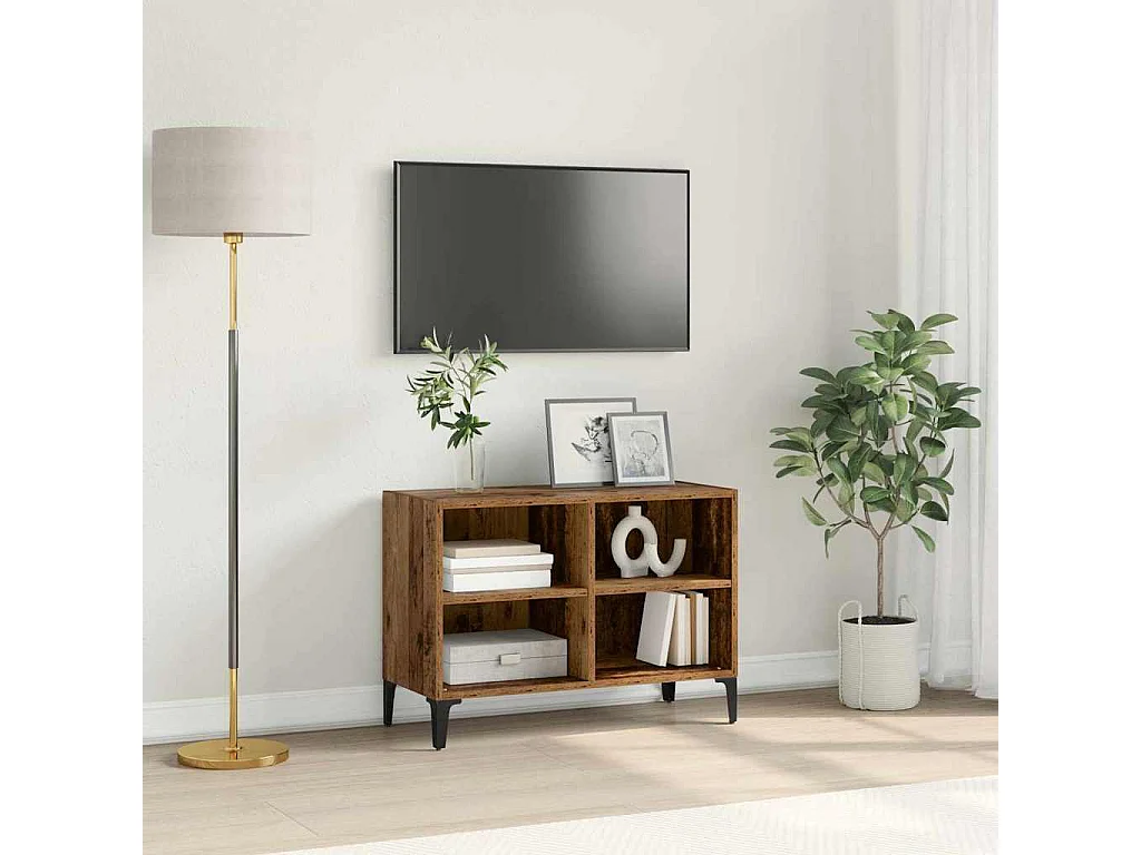 Meuble TV Marron 69.5 x 30 x 50 cm Bois d'ingénierie